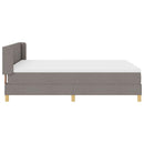 Box spring seng med hovedgærde Gråbrun 200 x 140 cm Stof