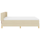 Box spring seng med hovedgærde Creme 200 x 140 cm Stof