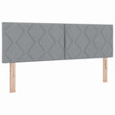 Box spring seng med hovedgærde Lysegrå 200 x 160 cm Stof