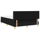 Box spring seng med hovedgærde Sort 200 x 160 cm Stof