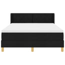 Box spring seng med hovedgærde Sort 200 x 160 cm Stof