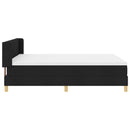Box spring seng med hovedgærde Sort 200 x 160 cm Stof