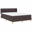 Box spring seng med hovedgærde Mørk Brun 200 x 160 cm Stof