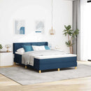 Box spring seng med hovedgærde Blå 200 x 160 cm Stof