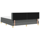 Box spring seng med hovedgærde Mørkegrå 200 x 180 cm Stof