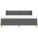 Box spring seng med hovedgærde Mørkegrå 200 x 180 cm Stof