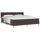 Box spring seng med hovedgærde Mørk Brun 200 x 180 cm Stof