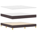 Box spring seng med hovedgærde Mørk Brun 200 x 180 cm Stof