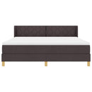 Box spring seng med hovedgærde Mørk Brun 200 x 180 cm Stof