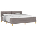 Box spring seng med hovedgærde Gråbrun 200 x 180 cm Stof