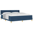 Box spring seng med hovedgærde Blå 200 x 180 cm Stof