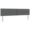 Box spring seng med hovedgærde Mørkegrå 200 x 200 cm Stof