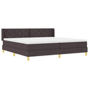Box spring seng med hovedgærde Mørk Brun 200 x 200 cm Stof