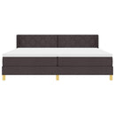 Box spring seng med hovedgærde Mørk Brun 200 x 200 cm Stof