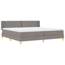 Box spring seng med hovedgærde Gråbrun 200 x 200 cm Stof