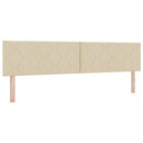 Box spring seng med hovedgærde Creme 200 x 200 cm Stof