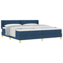 Box spring seng med hovedgærde Blå 200 x 200 cm Stof