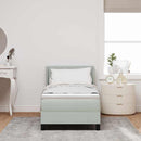 Box spring seng med hovedgærde Lysegrå 200 x 80 cm Fløjl