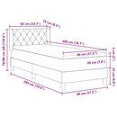 Box spring seng med hovedgærde Lysegrå 200 x 80 cm Fløjl