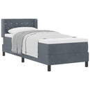 Box spring seng med hovedgærde Mørkegrå 200 x 80 cm Fløjl