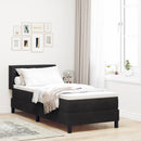 Box spring seng med hovedgærde Sort 200 x 80 cm Fløjl