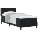 Box spring seng med hovedgærde Sort 200 x 80 cm Fløjl