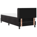 Box spring seng med hovedgærde Sort 200 x 80 cm Fløjl