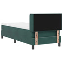 Box spring seng med hovedgærde Mørkegrøn 200 x 80 cm Fløjl