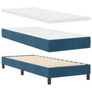 Box spring seng med hovedgærde Mørk blå 200 x 80 cm Fløjl