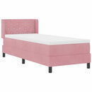 Box spring seng med hovedgærde Lyserød 200 x 80 cm Fløjl