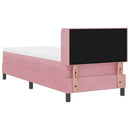 Box spring seng med hovedgærde Lyserød 200 x 80 cm Fløjl