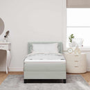 Box spring seng med hovedgærde Lysegrå 200 x 100 cm Fløjl