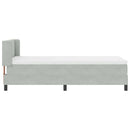 Box spring seng med hovedgærde Lysegrå 200 x 100 cm Fløjl