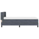 Box spring seng med hovedgærde Mørkegrå 200 x 100 cm Fløjl