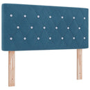 Box spring seng med hovedgærde Mørk blå 200 x 100 cm Fløjl
