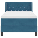 Box spring seng med hovedgærde Mørk blå 200 x 100 cm Fløjl