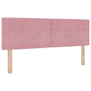 Box spring seng med hovedgærde Lyserød 200 x 140 cm Fløjl