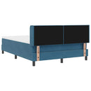 Box spring seng med hovedgærde Mørk blå 200 x 160 cm Fløjl