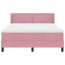 Box spring seng med hovedgærde Lyserød 200 x 160 cm Fløjl