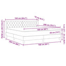 Box spring seng med hovedgærde Lyserød 200 x 160 cm Fløjl