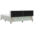 Box spring seng med hovedgærde Lysegrå 200 x 180 cm Fløjl