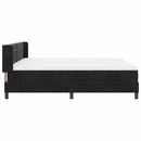 Box spring seng med hovedgærde Sort 200 x 180 cm Fløjl