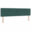 Box spring seng med hovedgærde Mørkegrøn 200 x 180 cm Fløjl