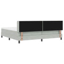 Box spring seng med hovedgærde Lysegrå 200 x 200 cm Fløjl