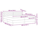 Box spring seng med hovedgærde Lysegrå 200 x 200 cm Fløjl