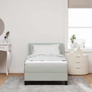 Box spring seng med hovedgærde Lysegrå 200 x 80 cm Fløjl