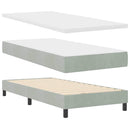 Box spring seng med hovedgærde Lysegrå 200 x 80 cm Fløjl