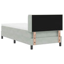 Box spring seng med hovedgærde Lysegrå 200 x 80 cm Fløjl