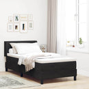 Box spring seng med hovedgærde Sort 200 x 80 cm Fløjl