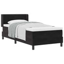 Box spring seng med hovedgærde Sort 200 x 80 cm Fløjl